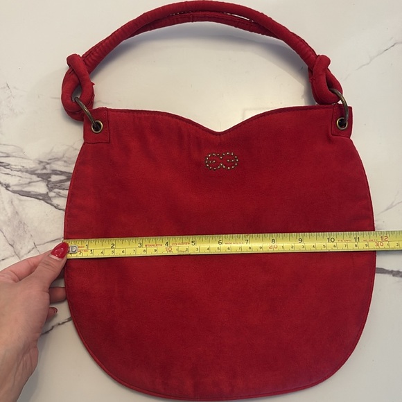 ESCADA Red Velvet Sweetheart Shoulder Bag - Picture 12 of 17
